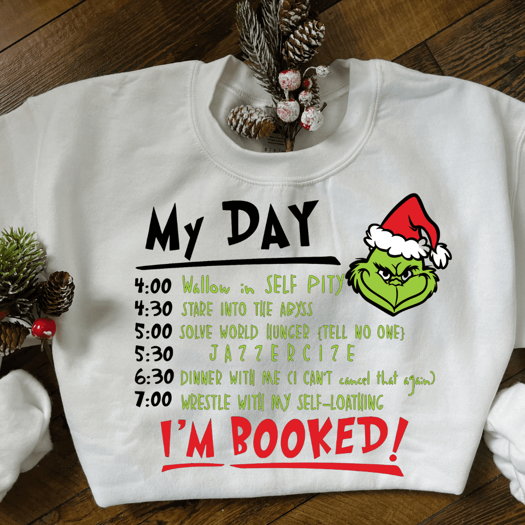 The Grinch Christmas Schedule Funny Holiday Sweatshirt Hoodie Shirt –  Teeholly