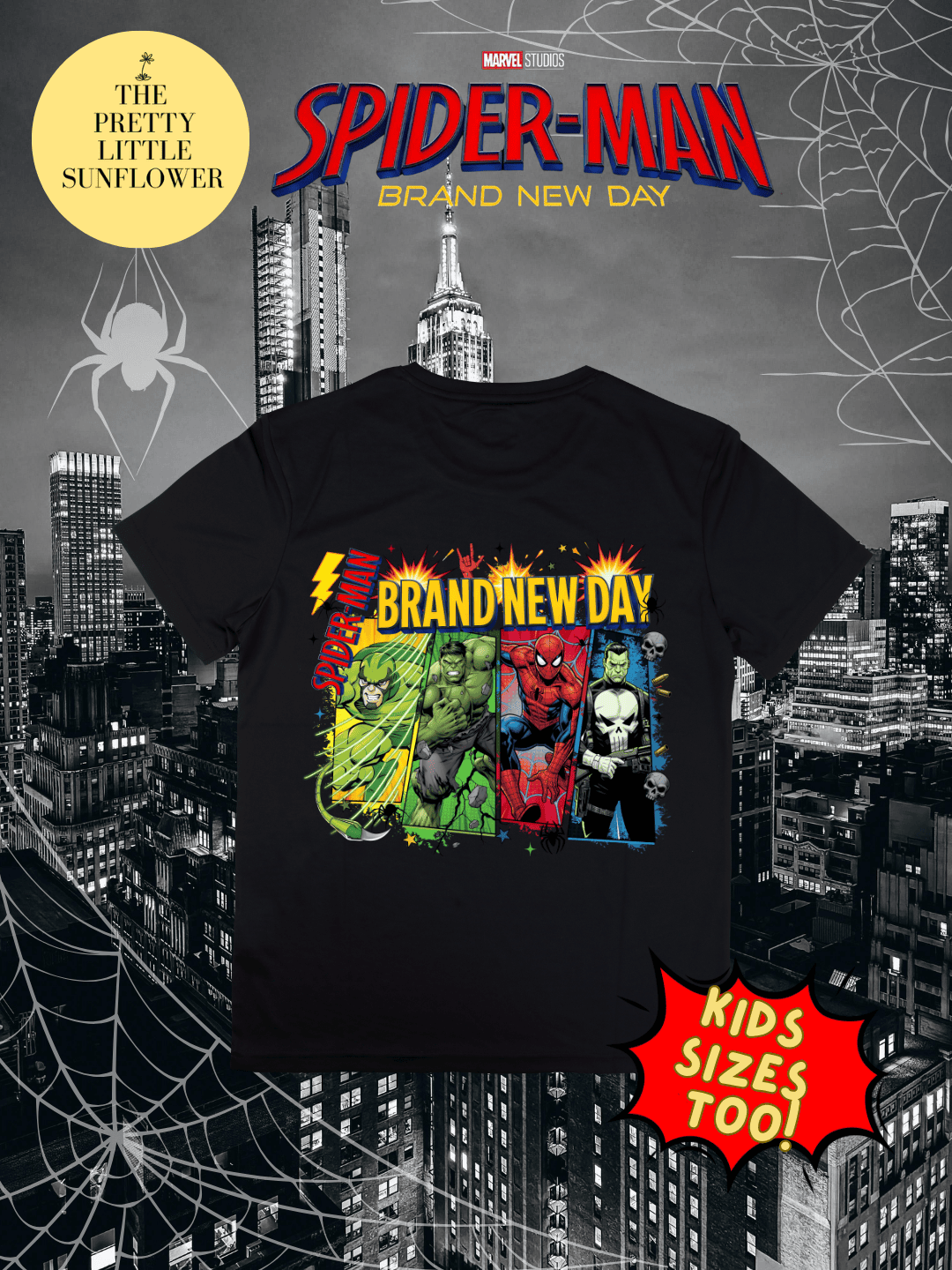 KIDS Spiderman Apparel - ALL DESIGNS